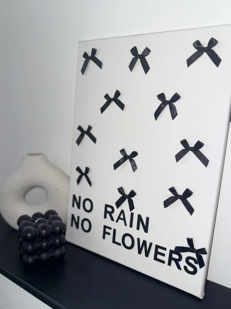 Black and white Bow Galore canvas